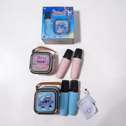 ZESTAW KARAOKE STITCH Z GŁOŚNIKIEM + 2PCS MIKROFONEM.