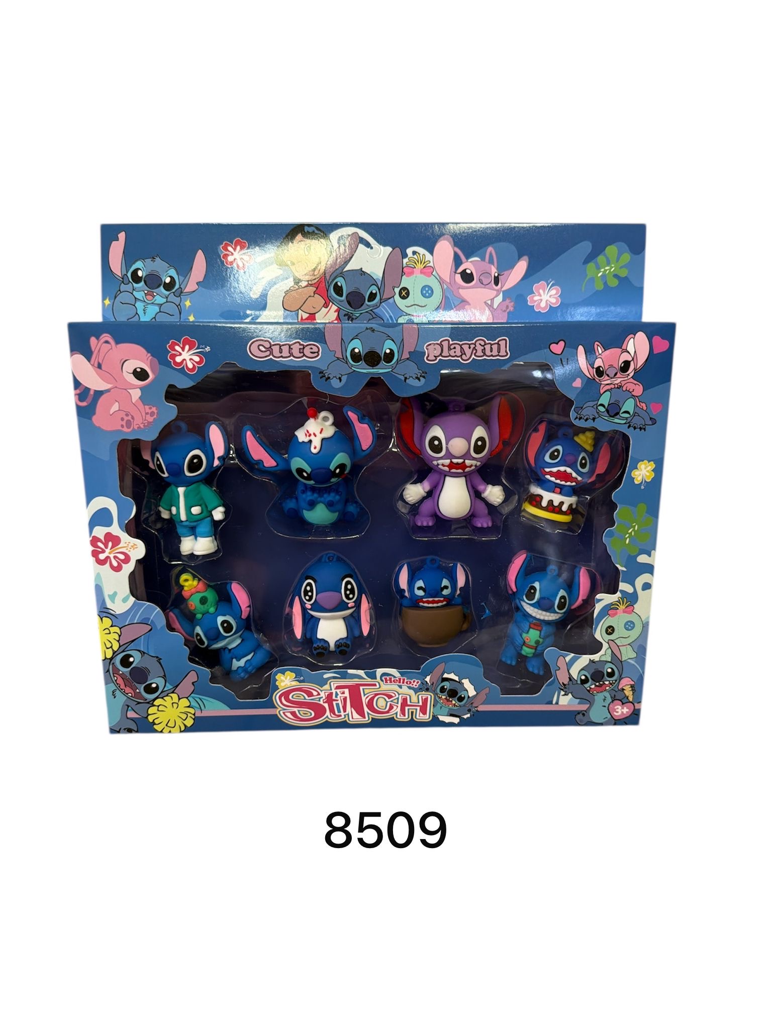 ZESTAW FIGURKI GUMOWE STITCH 8PCS.