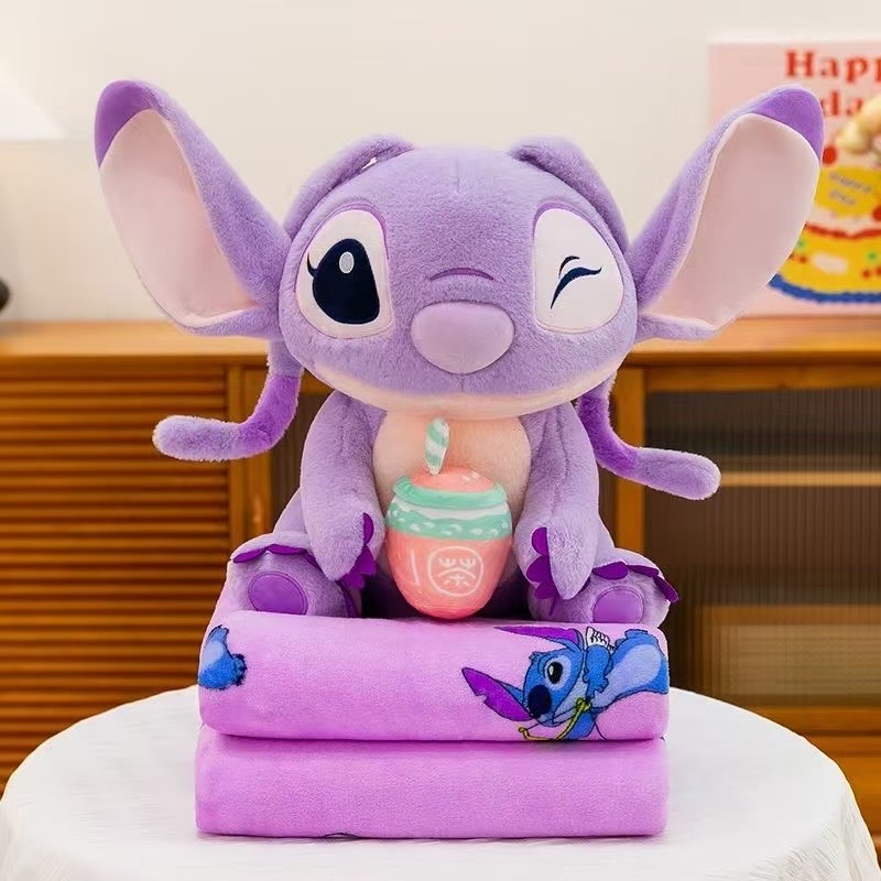 PLUSZOWA MASKOTKA KOC STITCH 3W1-50CM.