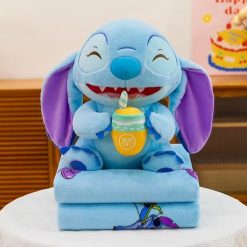 PLUSZOWA MASKOTKA KOC STITCH 3W1-50CM.