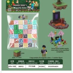 KLOCKI MAGNETYCZNE MINECRAFT 36 ELEMENTÓW.