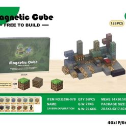 KLOCKI MAGNETYCZNE MINECRAFT 128 ELEMENTÓW.