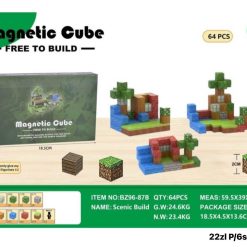 KLOCKI MAGNETYCZNE MINECRAFT 64 ELEMENTÓW.