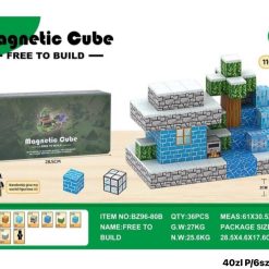 KLOCKI MAGNETYCZNE MINECRAFT 110 ELEMENTÓW.