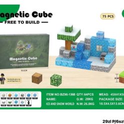 KLOCKI MAGNETYCZNE MINECRAFT 75 ELEMENTÓW.