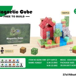 KLOCKI MAGNETYCZNE MINECRAFT 100 ELEMENTÓW.