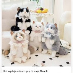 PLECAK MASKOTKA PLUSZAK KOTEK DLA DZIECI 50CM.