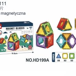 KLOCKI MAGNETYCZNE KONSTRUKCYJNE 12 ELEMENTÓW.