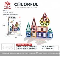 KLOCKI MAGNETYCZNE KONSTRUKCYJNE 24 ELEMENTÓW.