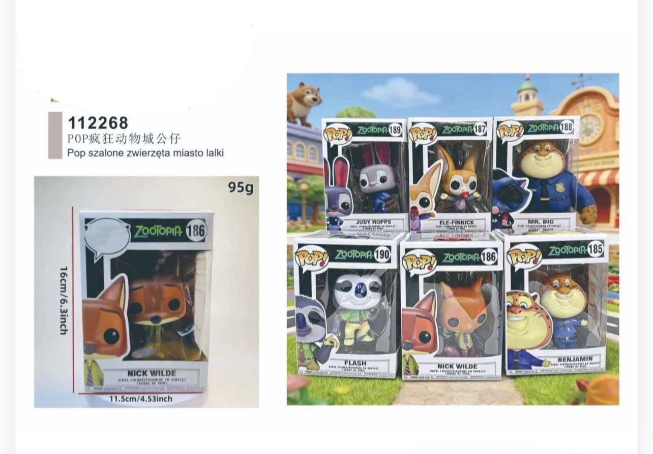 FIGURKI ZOOTOPIA CUTE 15CM DLA DZIECI.