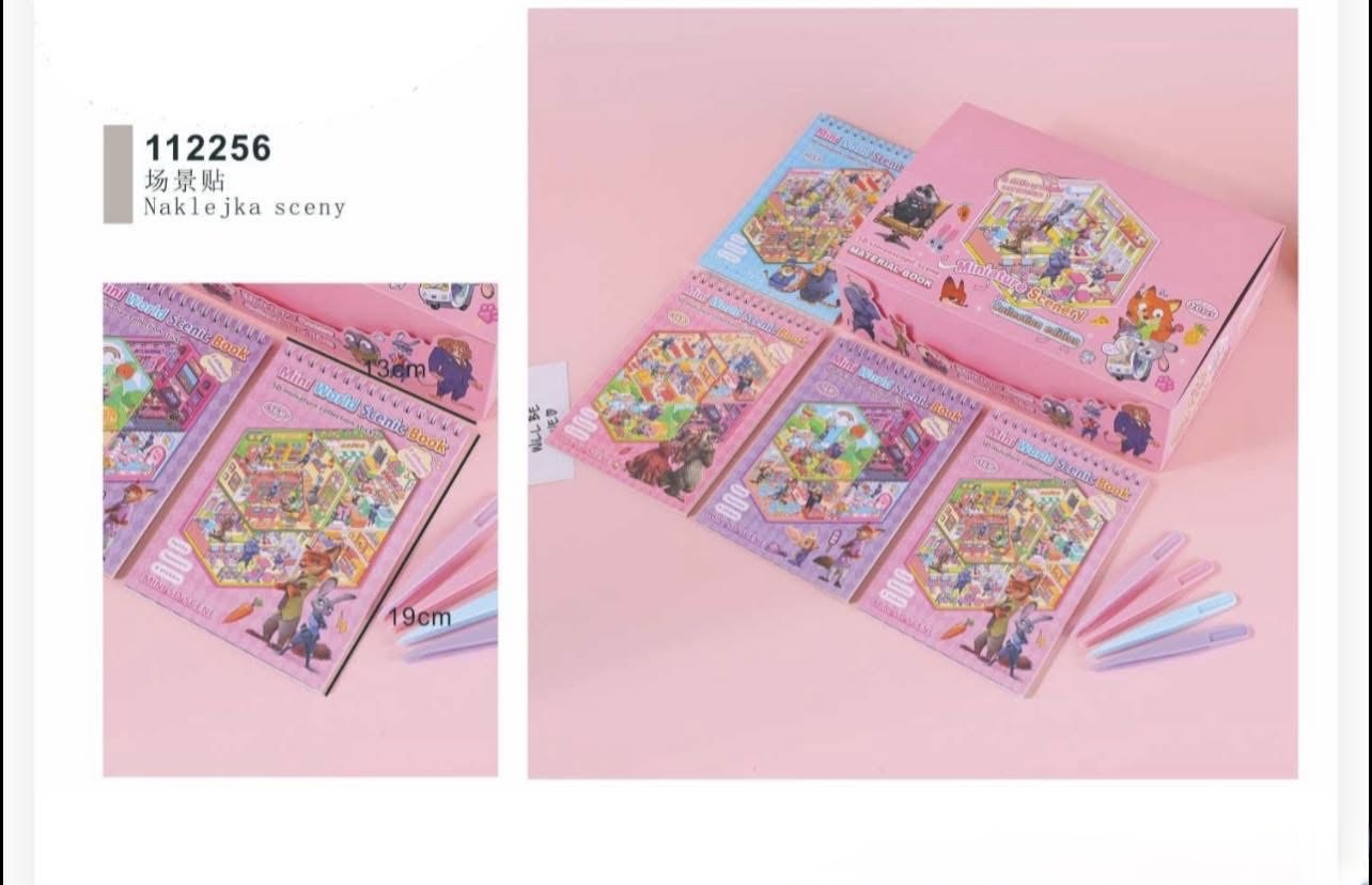 KSIĄŻKI Z NAKLEJKI ZOOTOPIA DIY DLA DZIECI.