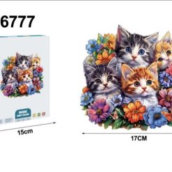 PUZZLE KOTEK 3D UKŁADANKA 85PCS DLA DZIECI.