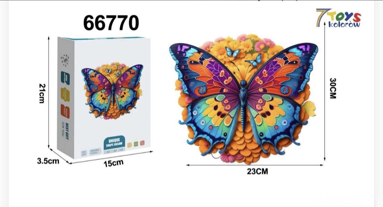 PUZZLE MOTYL 3D UKŁADANKA 135PCS DLA DZIECI.