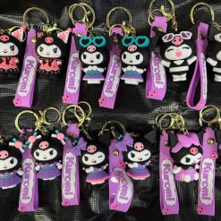 BRELOK FIGURKI GUMOWA KUROMI DO KLUCZY.