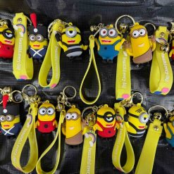 BRELOK FIGURKI GUMOWA MINIONKI DO KLUCZY.