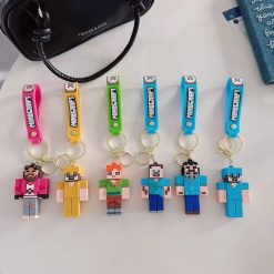 BRELOK FIGURKI GUMOWA MINECRAFT DO KLUCZY.