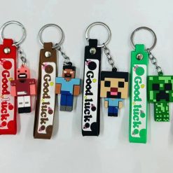 BRELOK FIGURKI GUMOWA MINECRAFT DO KLUCZY.