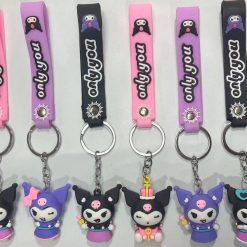 BRELOK FIGURKI GUMOWA KUROMI DO KLUCZY.