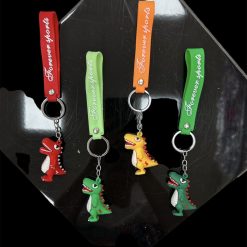 BRELOK FIGURKI GUMOWA DINOZAUR DO KLUCZY.