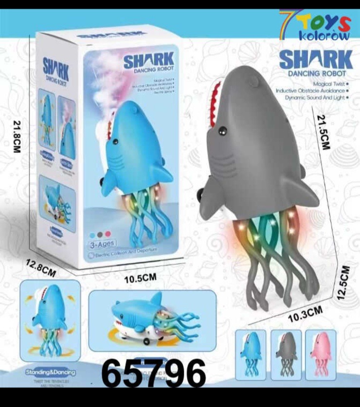 BABY SHARK TAŃCZĄCA INTERAKTYWNA GRA ŚWIECI 20CM.