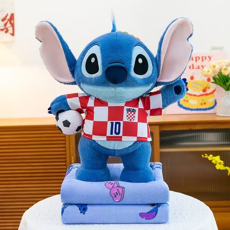 PLUSZOWA MASKOTKA KOC STITCH 3W1-50CM.