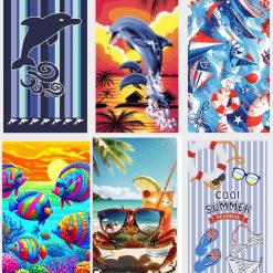 RĘCZNIKI Z MIKROFIBRA Z PLAŻOWY 70/140CM.