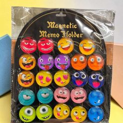 MAGNESY NA LODÓWKĘ DO TABLICY SZKLANE EMOTKI BUŹKI.