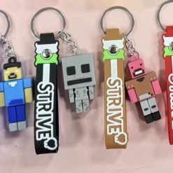 BRELOK FIGURKI GUMOWA MINECRAFT DO KLUCZY.