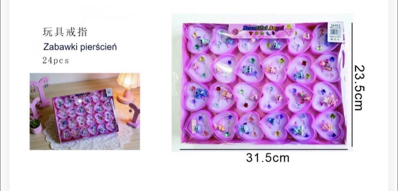 ZESTAW PIERŚCIONKÓW CUTE DLA DZIEWCZYNKI.