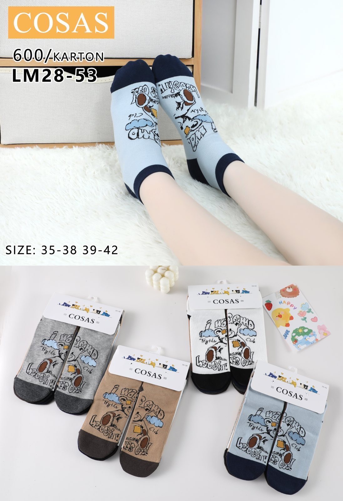 SKARPETKI STOPKI MODNE CUTE DAMSKIE.