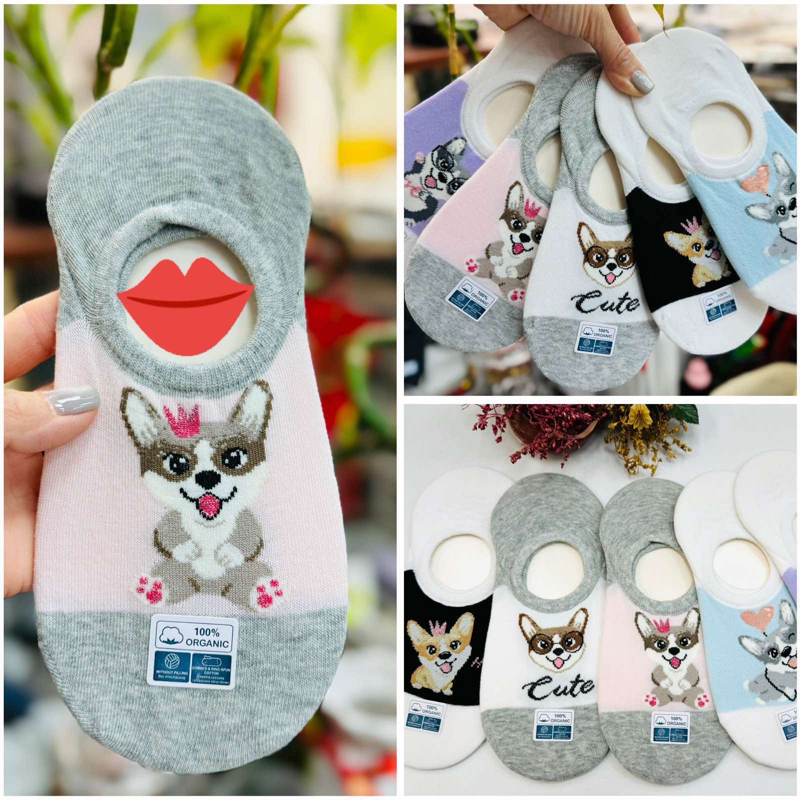 SKARPETKI STOPKI MODNE CUTE DAMSKIE.