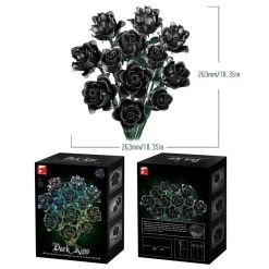 KLOCKI KONSTRUKCYJNE KWIATKI DARK KISS 585PCS.