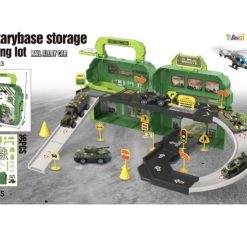 ZESTAW PARKING LOT FIGURKI AUTO MILITARYBASE DLA DZIECI.