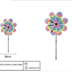 WIATRAK KOLOROWY OGRODOWY DLA DZIECI 74CM.