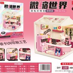 ZESTAW KLOCKI MINIATUROWY DOMEK DLA LALEK DIY.