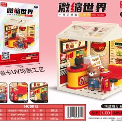 ZESTAW KLOCKI MINIATUROWY DOMEK DLA LALEK DIY.