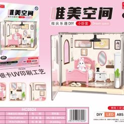 ZESTAW KLOCKI MINIATUROWY DOMEK DLA LALEK DIY.