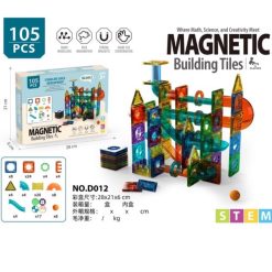 KLOCKI MAGNETYCZNE KONSTRUKCYJNE 105 ELEMENTÓW.