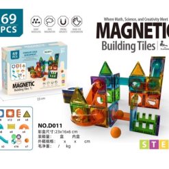 KLOCKI MAGNETYCZNE KONSTRUKCYJNE 69 ELEMENTÓW.