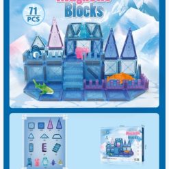 KLOCKI MAGNETYCZNE KONSTRUKCYJNE 71 ELEMENTÓW.