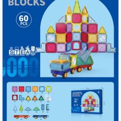 KLOCKI MAGNETYCZNE KONSTRUKCYJNE 60 ELEMENTÓW.
