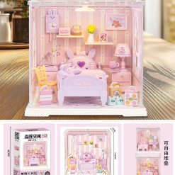 ZESTAW KLOCKI MINIATUROWY DOMEK DLA LALEK DIY.