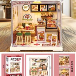 ZESTAW KLOCKI MINIATUROWY DOMEK DLA LALEK DIY.