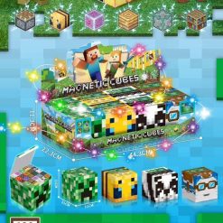 KLOCKI MAGNETYCZNE MINECRAFT 100 ELEMENTÓW.
