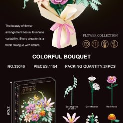 KLOCKI KONSTRUKCYJNE KWIATY COLORFUL BOUQUET 1154PCS.