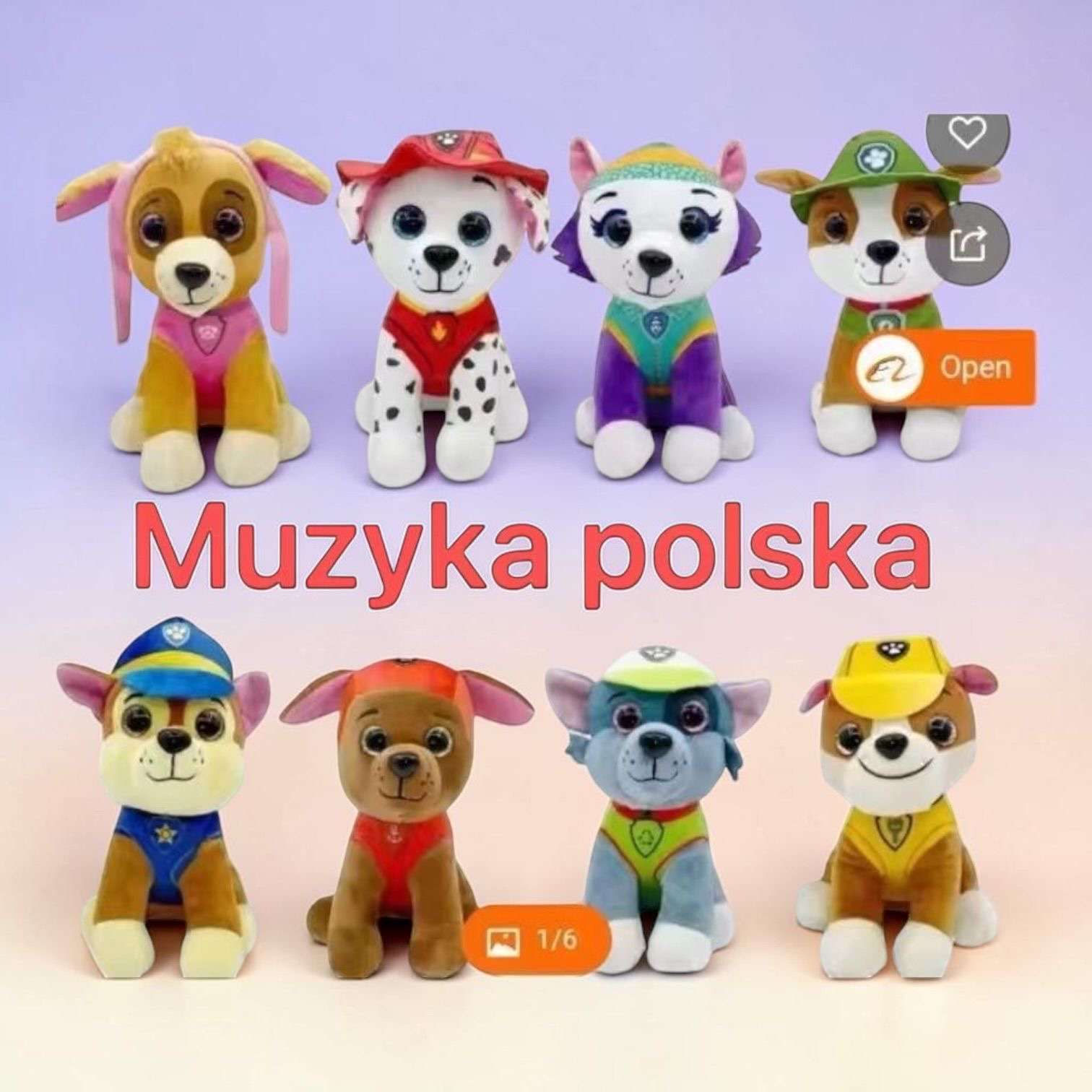 MASKOTKA PLUSZAK PSI-PATROL DLA DZIECI 25CM.