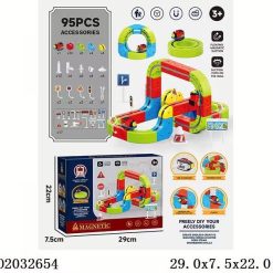 TOR ELEKTRYCZNY KOLEJKA KLOCKI MAGNETYCZNE POCIĄG ANTYGRAWITACYJNY 95EL.