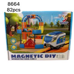 TOR ELEKTRYCZNY KOLEJKA KLOCKI MAGNETYCZNE POCIĄG ANTYGRAWITACYJNY 82 EL.