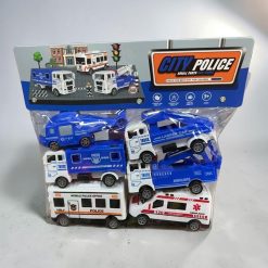 ZESTAW AUTO POLICJA 6 SZTUK DLA DZIECI.