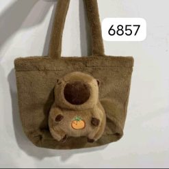 TOREBKA KAPIBARA NA RAMIĘ MASKOTKA PLUSZOWA DLA DZIECI 30CM.